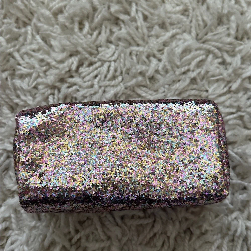 Bath & Body Works Pink Glitter Cosmetic Bag